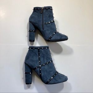 Cape Robbin Maura Studded Quilted Faux Suede Boots